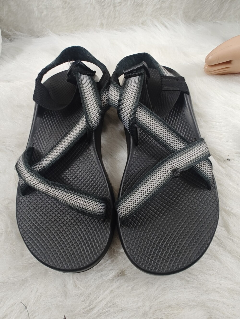 Chaco Z Black & White Slingback Sport Sandals – Men's Size 11